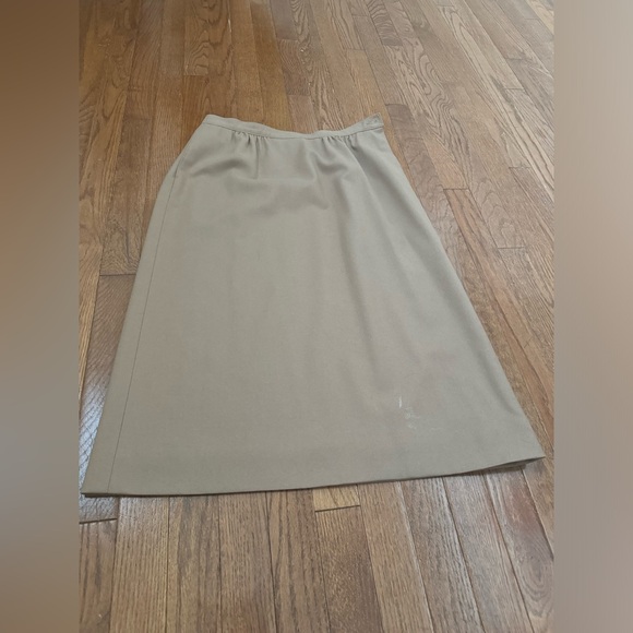 VTG Pendleton 1970s Set Tan Wool Long Sleeve Button Breasted Blazer + Skirt 8 - Picture 4 of 16